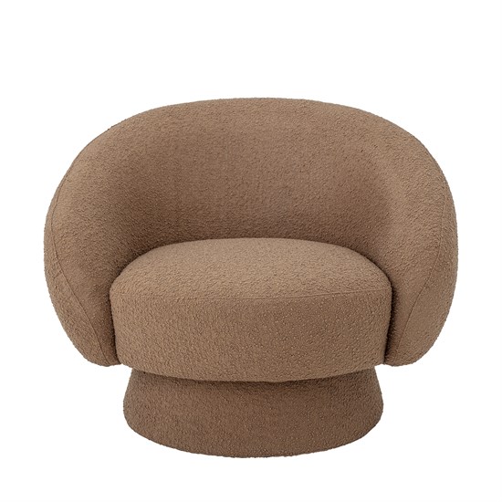 Bloomingville - Ted Lounge Chair, brun, polyester