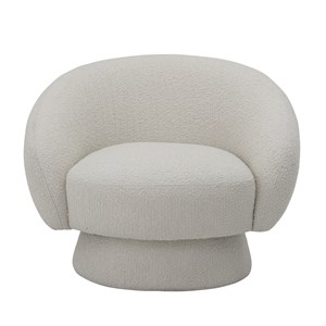 Bloomingville - Ted Lounge Chair, Vit, Polyester