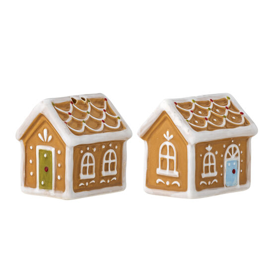 Bloomingville - Ginnie Salt & Peppar Set, Brun, Keramik