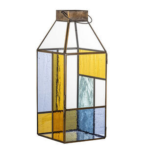 Bloomingville - Drew Lantern, Koppar, Koppar, Glas