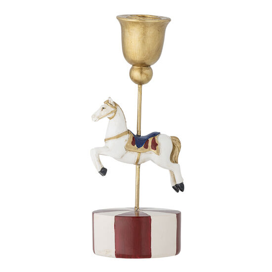 Bloomingville - Merry-go-round Ljusstake, Vit, Polyresin