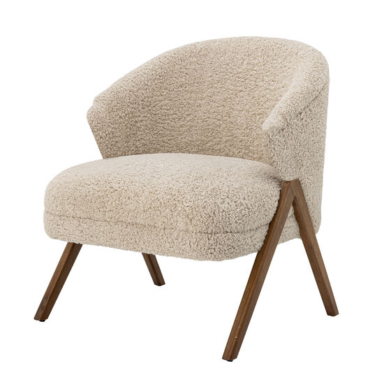 Bloomingville - Camino Lounge Chair, naturlig, gummiträ