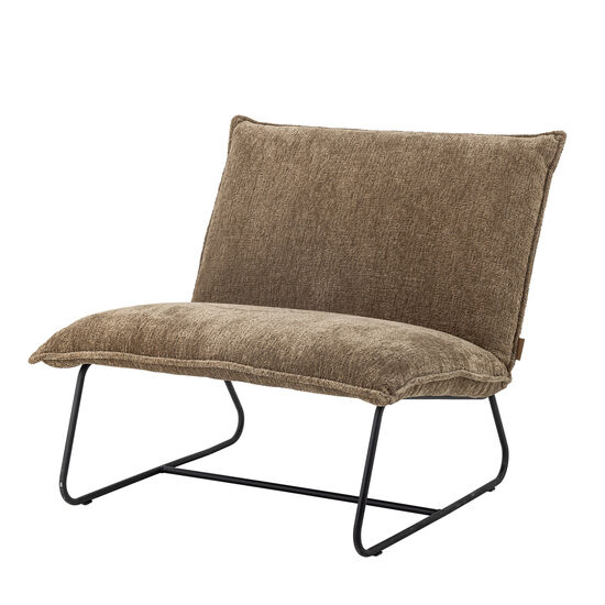 Bloomingville - Cape Lounge Chair, brun, återvunnen polyester